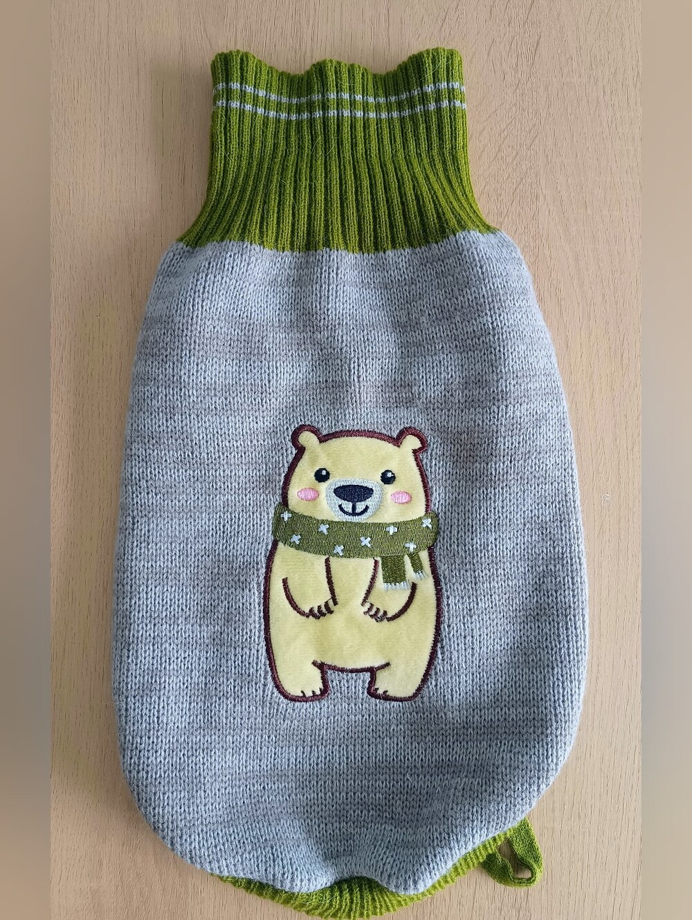 Pet Central Woodland Bear Gray Dog Sweater Size Medium
